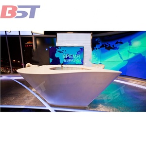 Piedra Artificial personalizada, muebles de podcast simples, estación de TV, mesa de estudio, escritorio de <span class=keywords><strong>noticias</strong></span> - Product Image 5