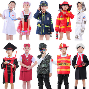 Uniforme de <span class=keywords><strong>pompier</strong></span> soldat de l'armée de l'air de policier astronaute de fête pour enfants <span class=keywords><strong>pas</strong></span> <span class=keywords><strong>cher</strong></span> carnaval carrière déguisement de cosplay pour enfants - Product Image 6