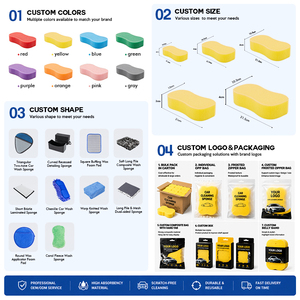 Microfibre Chenille Gommage Gant De Voiture Doux Main Serviette De Voiture Verre Soins Nettoyage Lavage Éponge Pad Bloc De Base De Lavage De Voiture Fournitures - Product Image 5