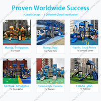 Castillo de juegos multicolor con tobogán de plástico para entretenimiento, equipo de juegos infantiles al por mayor para exteriores