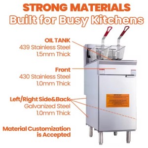 中国工場製 - 業務用35リットル深型フライヤー、鶏肉用フライヤー、卸売業者向け販売 - Product Image 2