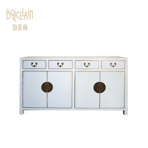 Modern <strong>White</strong> <strong>Storage</strong> <strong>Cabinet</strong> with Panel Design for Living Room and Bedroom Antique Solid Wood Home Furniture with Drawers - Product Image 3