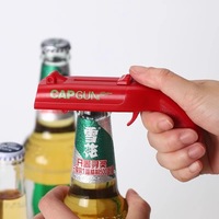 Décapsuleur en plastique personnalisé avec logo, en forme de pistolet, pour ouvrir les bouteilles de bière