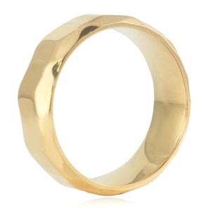 yunnique Fashion <b>Rings</b> Geometric Diamond Pattern Gold Unisex Jewelry Gift - Product Image 4