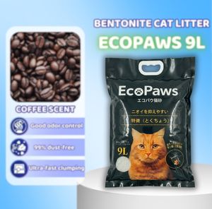 Litière pour chat en argile bentonite agglomérante Ecopaws, technologie anti-odeurs, faible teneur en poussière, litière pour chat sûre et hygiénique, vente en gros - Product Image 1
