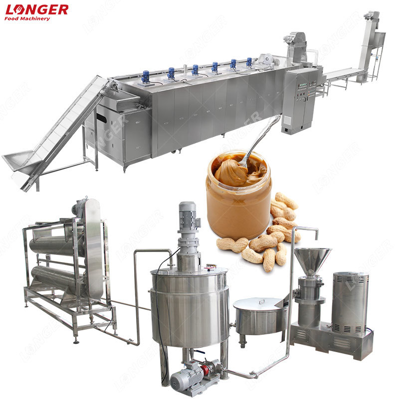 Longer Entièrement automatique Machine à Beurre de Pois Chiches Ligne de fabrication du Beurre d'Arachide 200Kgs H