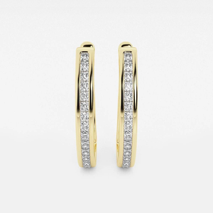 Pendientes de aro con diamantes cultivados en laboratorio de 1 1/2 quilates, estilo princesa, para mujer, elegantes, brillantes, joyería fina, regalo minimalista de lujo - Product Image 6