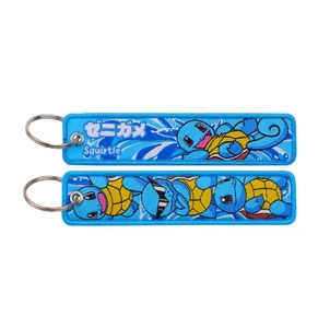 Porte-clés brodés en tissu tissé, étanches, écologiques, à thème animalier et dessin animé, avec anneau métallique - Meilleures ventes - Product Image 5