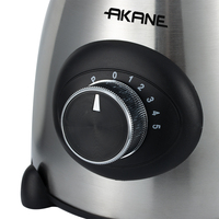 Blender électrique AKANE avec pot en verre durable, moteur puissant de 1000 W et système à six lames conçu pour les smoothies et les sauces quotidiens