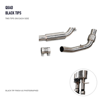 Échappement Catback à valves pour Audi A5 B10 2.0T Quattro, conduite à droite, montage direct, 2025 à 2026, avec quatre embouts noirs et boîtes de valves