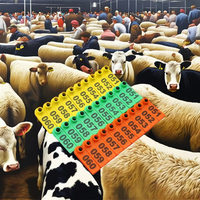 Terrui nouveau numéro d'étiquette d'oreille de bétail Animal pour bétail vache cochon chèvre boucle d'oreille RFID puce composants de base