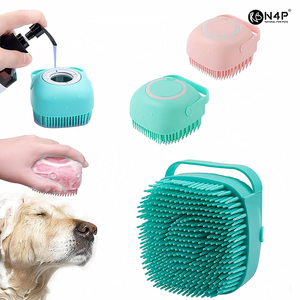 Großhandel Beliebte Modelle Tragbare Weiche Silikon-Tierpflegebürste Umweltfreundliches Badezubehör für Katzen & Hunde - Product Image 3