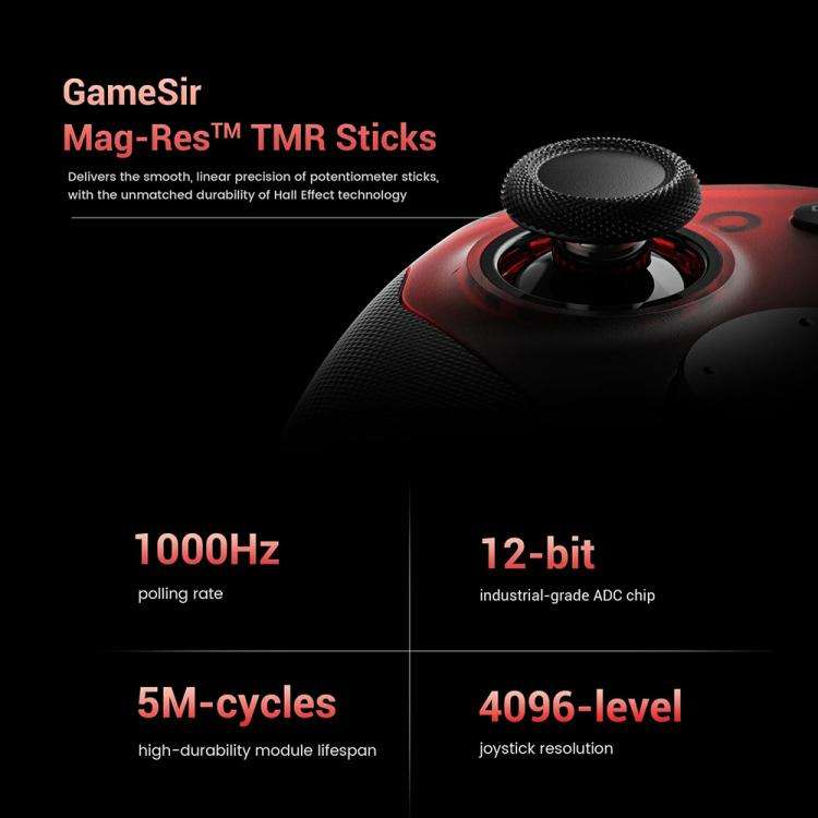 ORANGLES GameSir G7 Pro Tri-Mode Wireless Controller | Hall Effect TMR Sticks, Hair Trigger Mode, 1000Hz Polling, Charging Dock – White (Kuwait) - angled perspective - presenting advantages - Image 4 of 6 | fits any environment | Purchase GameSir G7 Pro Tri-Mode Wireless Controller | Hall Effect TMR Sticks, Hair Trigger Mode, 1000Hz Polling, Charging Dock – White (Kuwait) Michigan | Free Shipping ORANGLES