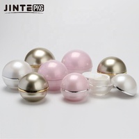 Emballages cosmétiques de luxe en or, pots en forme de boule avec couvercles pour crème hydratante pour le visage