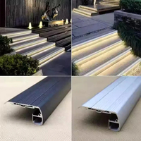 Profilé en aluminium LED, barre antidérapante pour escalier, rétroéclairage, garde-corps d'angle d'escalier, bande lumineuse rigide, intérieur, extérieur, jardin, cinéma, éclairage de marche