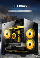 Wankang Mini Mid Tower Gaming Computer MicroATX/ITX Sea View Panoramic Water Cooled No Column Metal Material Stock Side Panel