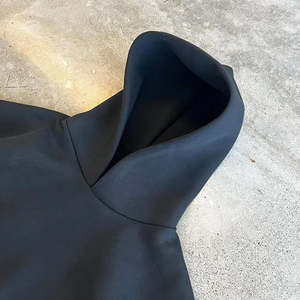 Sudadera con Capucha Corta de Algodón Liso de Lujo para Hombre, Personalizada, Oversize, Estilo Urbano, de Gran Gramaje - Product Image 4