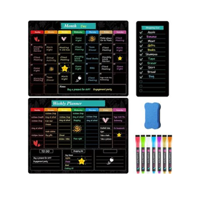Usine de gros doux auto-adhésif décoratif personnalisé <span class=keywords><strong>tableau</strong></span> magnétique calendrier hebdomadaire effaçable à sec <span class=keywords><strong>tableau</strong></span> noir - Product Image 3
