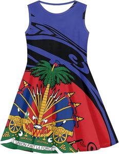 Vestidos de Verano <span class=keywords><strong>Casuales</strong></span> de Diseño Personalizado para Niñas, Vestido de Playa con Cuello Redondo, Tallas Grandes 3-16 Años, Falda para Bebés y Niñas Pequeñas - Product Image 6