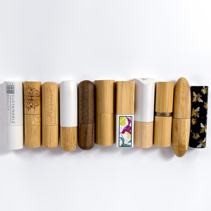 Tubos de pintalabios recargables Envase de contenedores Respetuoso con el medio ambiente Lujo Sostenible Compostable Reciclable Vacío Tubo de bálsamo <span class=keywords><strong>labial</strong></span> de Bambú - Product Image 1