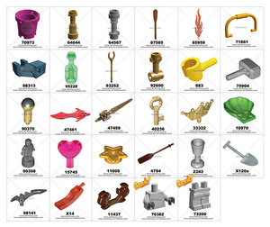 DELO TOYS DIY bloques de construcción a granel ladrillos de plástico Minifig, Plume Bird (Crow) material ABS (NO.13665) - Product Image 6