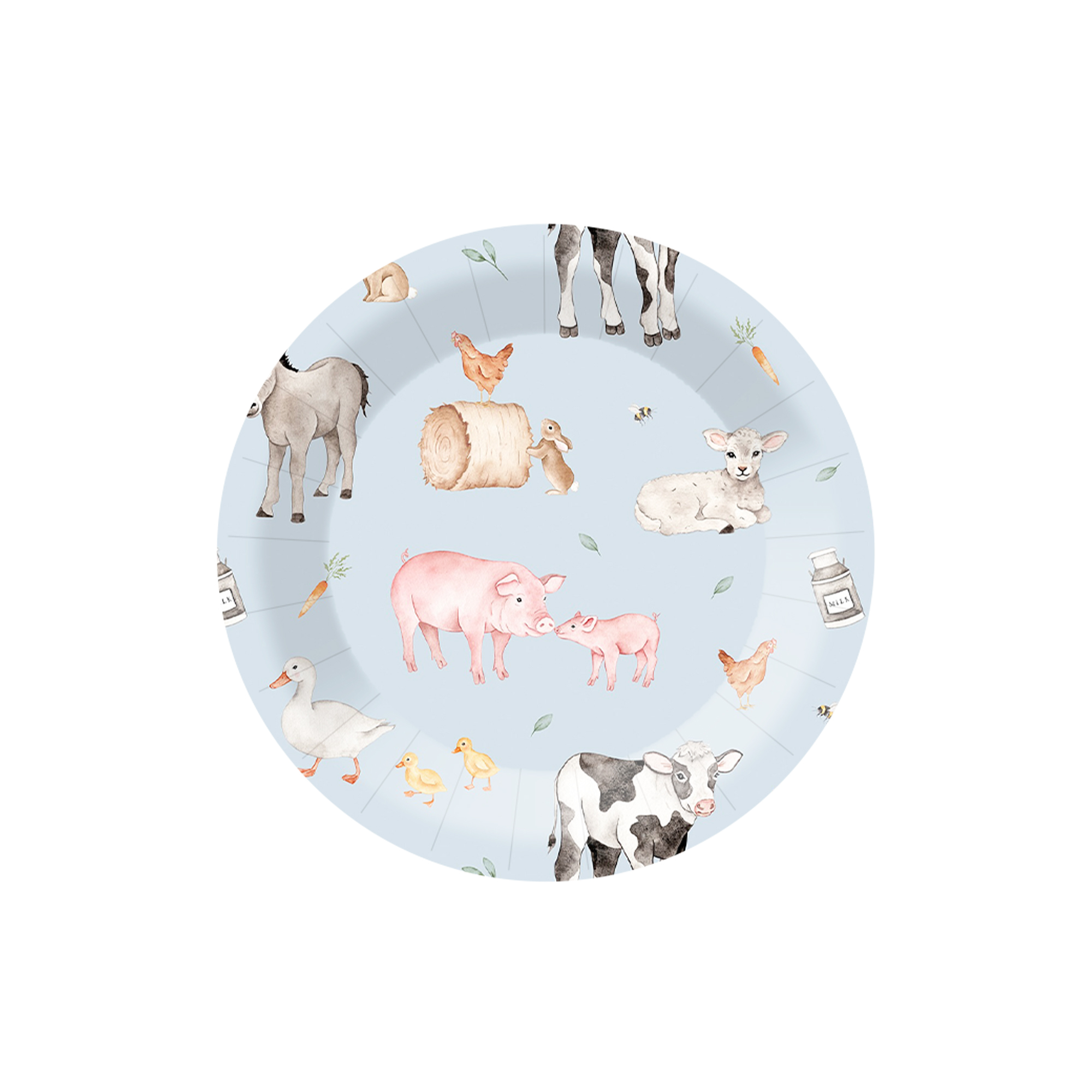 Assiette en carton 7 pouces * 8 pièces