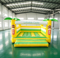 Château gonflable tropical en forme de palmier, en PVC, capacité 10 personnes, garantie 3 ans, mini château gonflable pour enfants pour la maison
