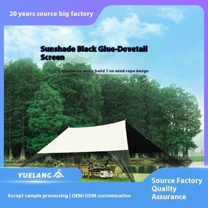 Toldo para acampar al aire libre con protector solar Lona <span class=keywords><strong>de</strong></span> campamento portátil Pegamento negro Cola <span class=keywords><strong>de</strong></span> <span class=keywords><strong>Milano</strong></span> Revestimiento impermeable e impermeable para picnics - Product Image 5