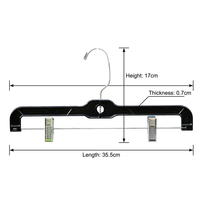 5131 Schwarzer Platzsparender Multifunktions-Bodenaufhänger mit Hakenmontage und Metallclip 50er-Pack