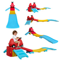 Train de Jouet Coloré en Plastique PE pour Enfants, Voiture à Pousser Écologique avec Circuit de Course Assemblé pour Tout-Petits