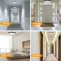 Plafonnier LED Intelligent Rond Moderne à Détection de Mouvement Automatique, Plafonnier Intelligent / Plafonnier LED Intelligent
