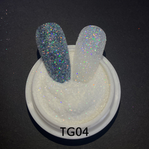 Poussière de fée arc-en-ciel, paillettes en verre, décorations de paillettes blanches, poussière de paillettes pour ongles - Product Image 6