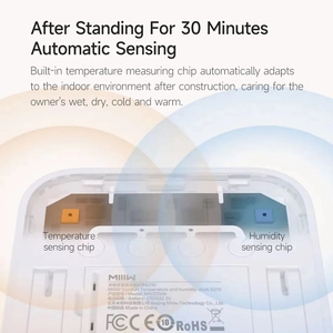 Écran LCD MIIIW Mini Thermomètre Hygromètre Horloge de Table S210 Moniteur pour <span class=keywords><strong>Xiaomi</strong></span> Youpin - Product Image 5