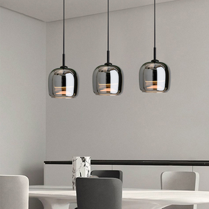 Simple chambre salle à manger salon chevet <span class=keywords><strong>lustre</strong></span> personnalité créative bar fumée <span class=keywords><strong>gris</strong></span> verre <span class=keywords><strong>cuisine</strong></span> highland <span class=keywords><strong>lustre</strong></span> - Product Image 1