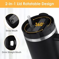 Taza de Café de Gran Capacidad con Logotipo Personalizado, Tazas Metálicas para Beber Cerveza, Taza de Acero Inoxidable de 40 oz con Asa