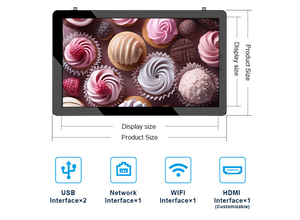 จอแสดงผลโฆษณาแบบสัมผัสขนาด 43 นิ้ว 32 นิ้ว จอแสดงผล 4K ระบบแอนดรอยด์ วินโดวส์ เมนูบอร์ด คีออสก์ ป้ายดิจิทัล และจอแสดงผล - Product Image 5