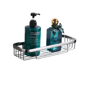 Étagère d'angle murale en acier inoxydable pour douche, organisateur de rangement de salle de bain, un seul niveau, finition polie, gain de place - Product Image 2
