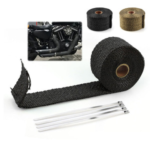 Tira de aislamiento térmico para escape de motocicleta, 5m, color negro, 1,5mm de espesor, insonorización para protección de tuberías - Product Image 1