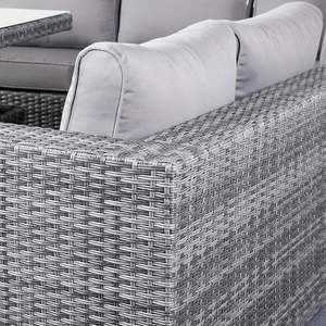 Waterproof Modern Design Rattan L-<strong>Shape</strong> <strong>All</strong>-Weather Garden <strong>Sofa</strong> <strong>Set</strong> for Courtyard Hotel &amp; Park Use Powder Coated Metal Frame - Product Image 5