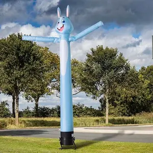 outdoor bunny shape air dancer, inflatable rabbit animal sky dancer/wind man for advertising
