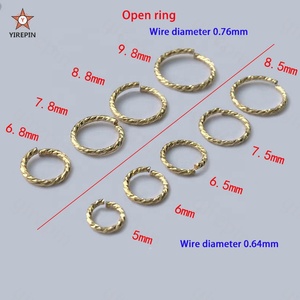 Anneaux de saut étincelants remplis d'or 14 carats de haute qualité pour accessoires de bijoux à bricoler soi-même vente en gros - Product Image 6