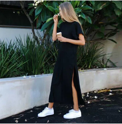 chinese dress ladies Off The Shoulder T-Shirt Dress – Tibi Official main image 1