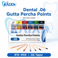 Muestra Gratuita de Puntas de Gutapercha Codificadas por Color, Tamaños 15-40, para Obturación de Conductos Radiculares, Tratamiento de Conductos Radiculares para Clínica Dental