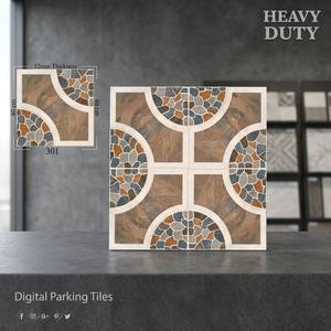 Carreaux de sol en porcelaine émaillée numérique antidérapants rustiques 400x400mm, carreaux de parking robustes, céramique pour jardin, sol extérieur - Product Image 3