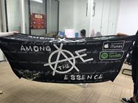 Nappe de table personnalisée en polyester imperméable avec logo imprimé par sublimation, extensible en spandex, pour salon professionnel