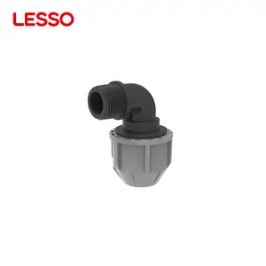 LESSO alimentation en eau commerciale et résidentielle résistance à la corrosion coude pp raccords de tuyauterie d'eau à compression