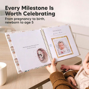 Custom <strong>Baby</strong> First Five Year Journal Keepsake <strong>Memory</strong> Book With <strong>Box</strong> for Growth Recording - Product Image 2