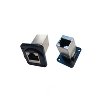 Módulo CAT6 tipo D RJ45, cable de red blindado, extensor de cable de red, Conector de datos directos de doble cabeza