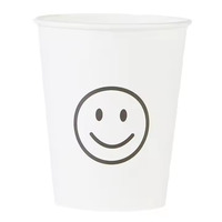 Gobelet en papier artisanal jetable à paroi unique Tasse à eau biodégradable pour bureau d'affaires avec estampage en gros pour usage domestique