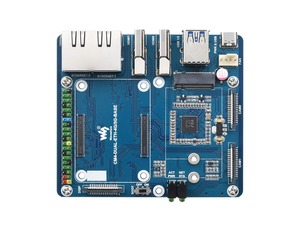 Carte mère Waveshare Dual Gigabit Ethernet 5G/4G conçue pour Raspberry Pi Compute Module 4, CM4 et moniteur non inclus K794 - Product Image 3